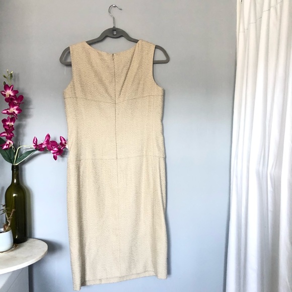 Valentino cream tweed sleeveless shift dress - Picture 3 of 7